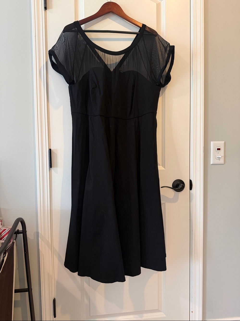 TORRID BLACK MESH INSET SWING DRESS